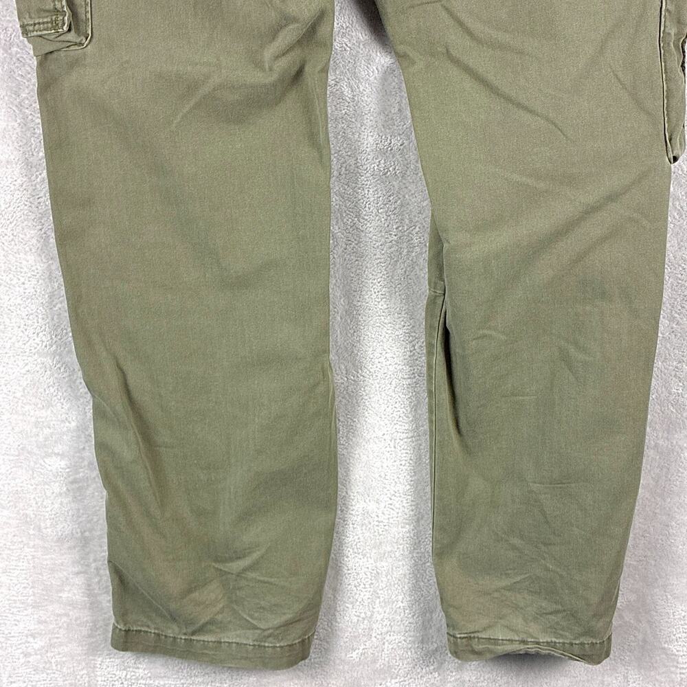 VTG Gap Cargo Pant Men 34x34 Olive Drab Military Baggy M65 Paratrooper Baggy Y2K - Picture 7 of 13